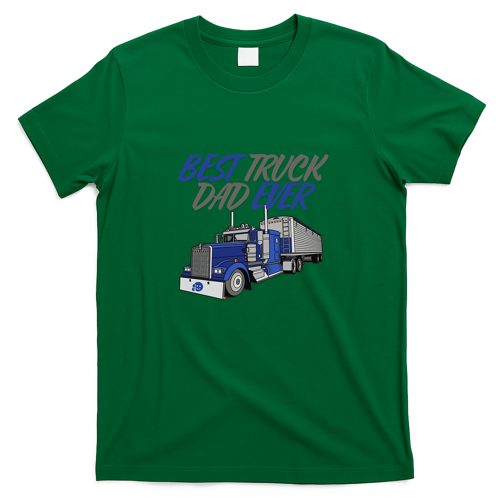 Trucker Dad Papa Grandpa Retro Graphic Tee - Irish Green