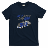 Trucker Dad Papa Grandpa Retro Graphic Tee - Navy Blue