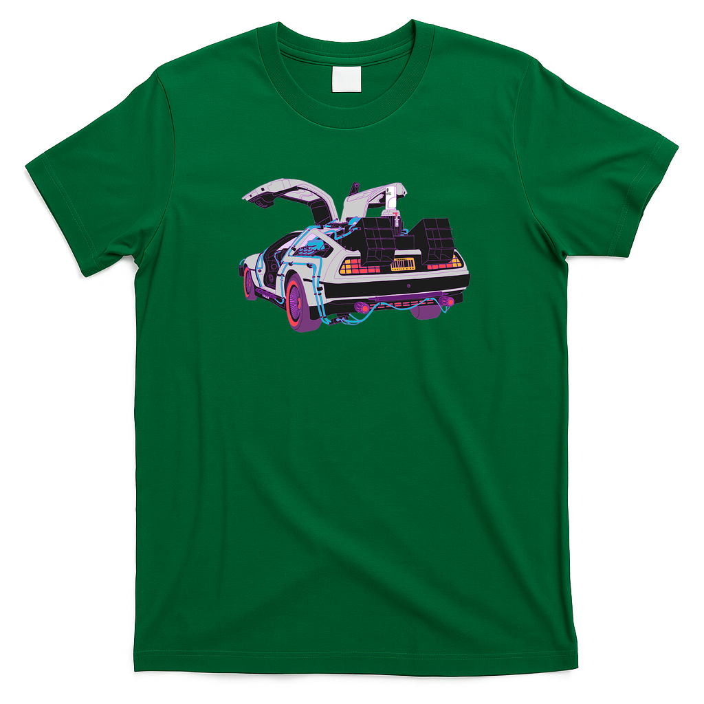 Future DeLorean Graphic T-Shirt - Irish Green