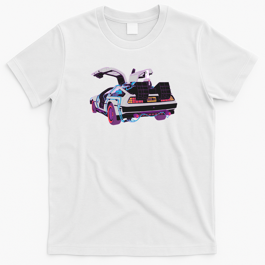 Future DeLorean Graphic T-Shirt - White