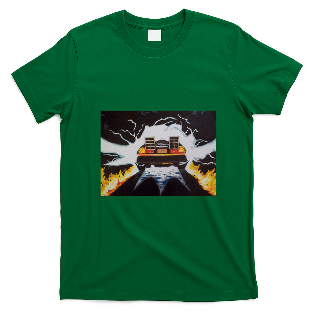 The Future is Now Retro Graphic Tee - Irish Green