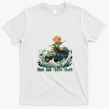 Hank and Trash Truck Fun Cartoon T-Shirt - White