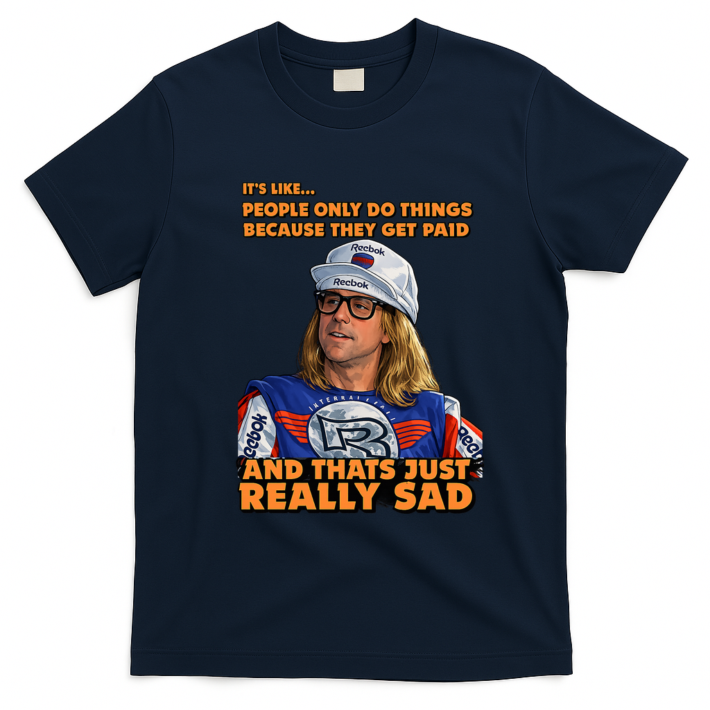 Garth Vintage Artist T-Shirt - Navy Blue