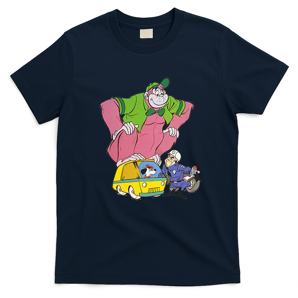 Grape Ape Vintage Retro Graphic Tee - Navy Blue