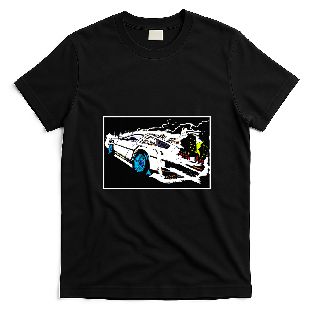 Go Into the Future Retro T-Shirt - Black