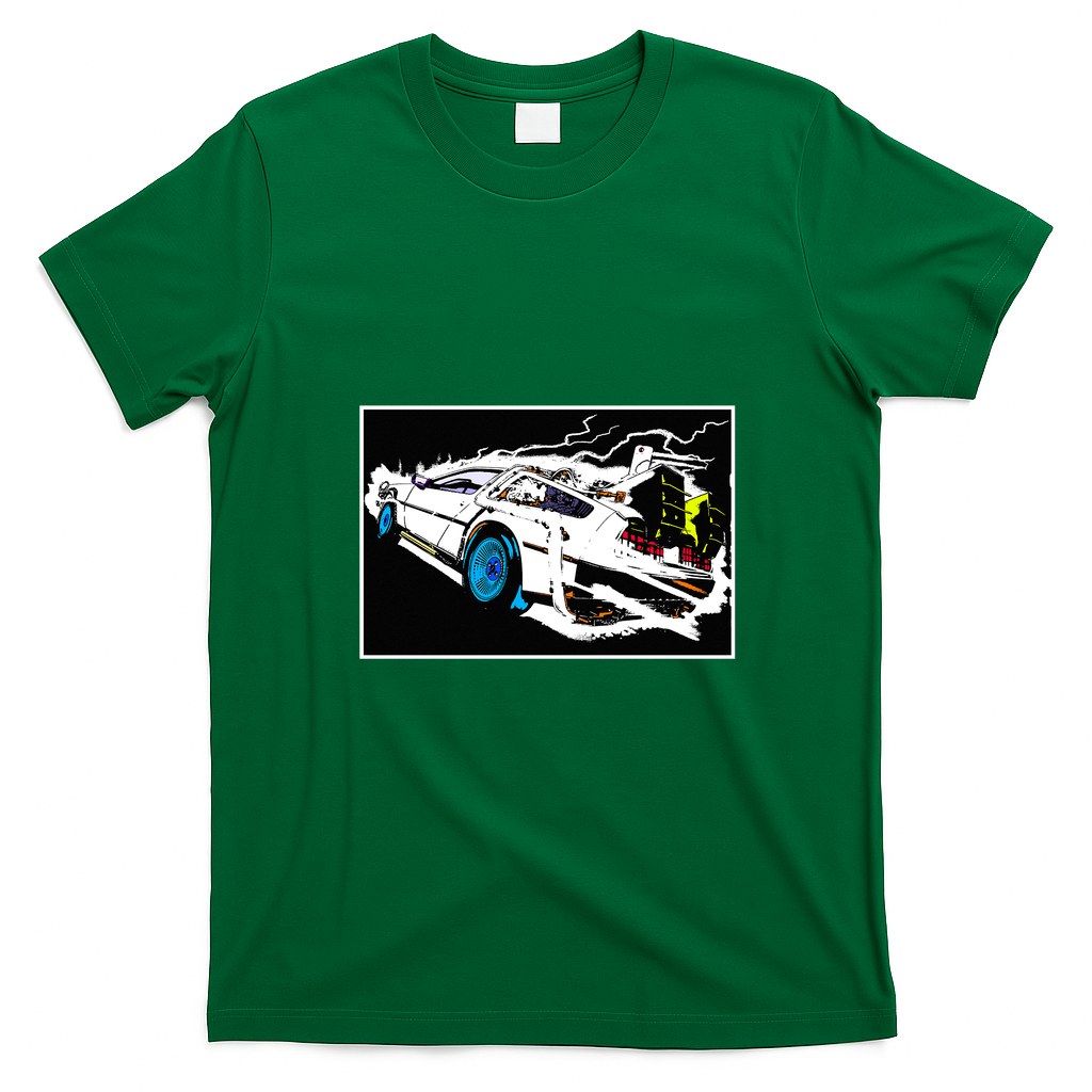 Go Into the Future Retro T-Shirt - Irish Green
