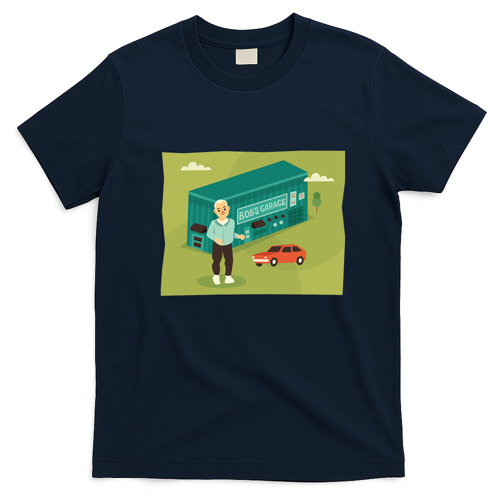 Garage Vintage T-Shirt - Navy Blue