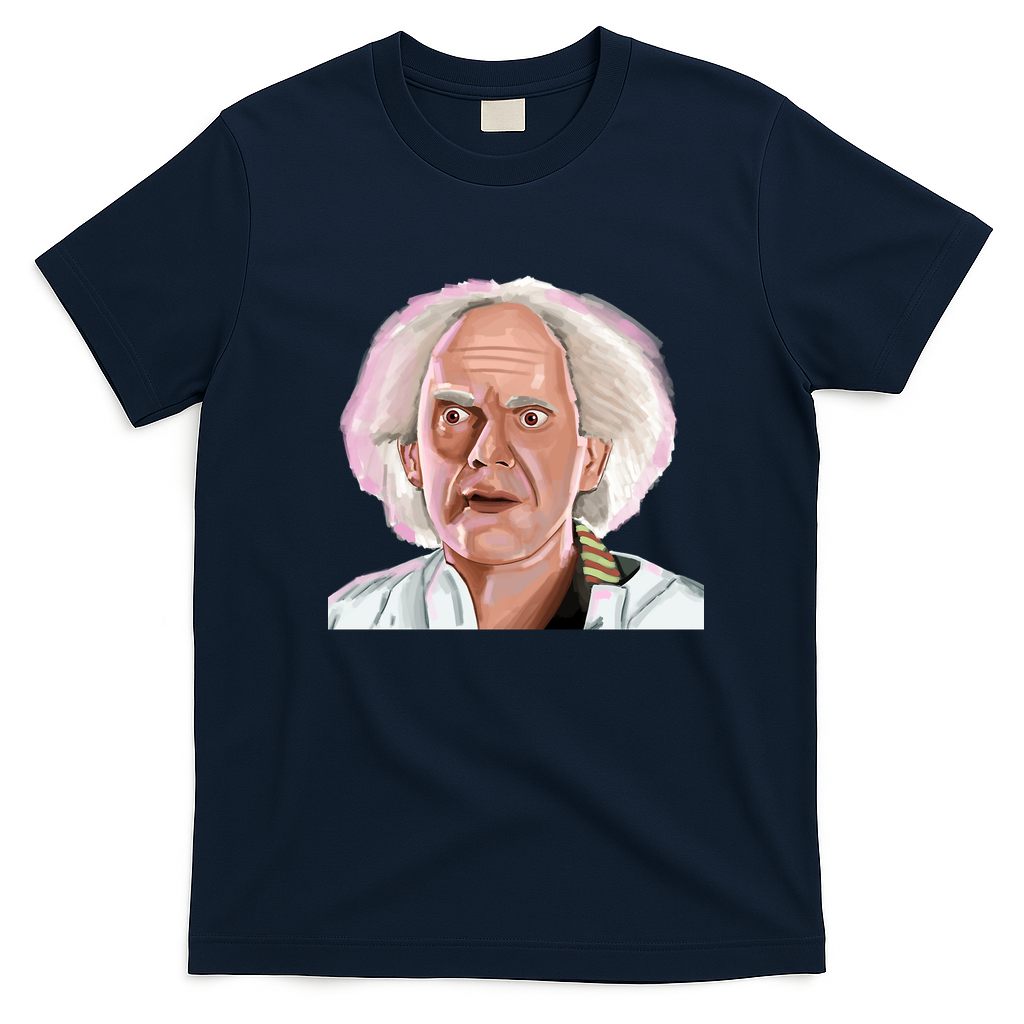 Great Scott! Retro Graphic Tee - Navy Blue