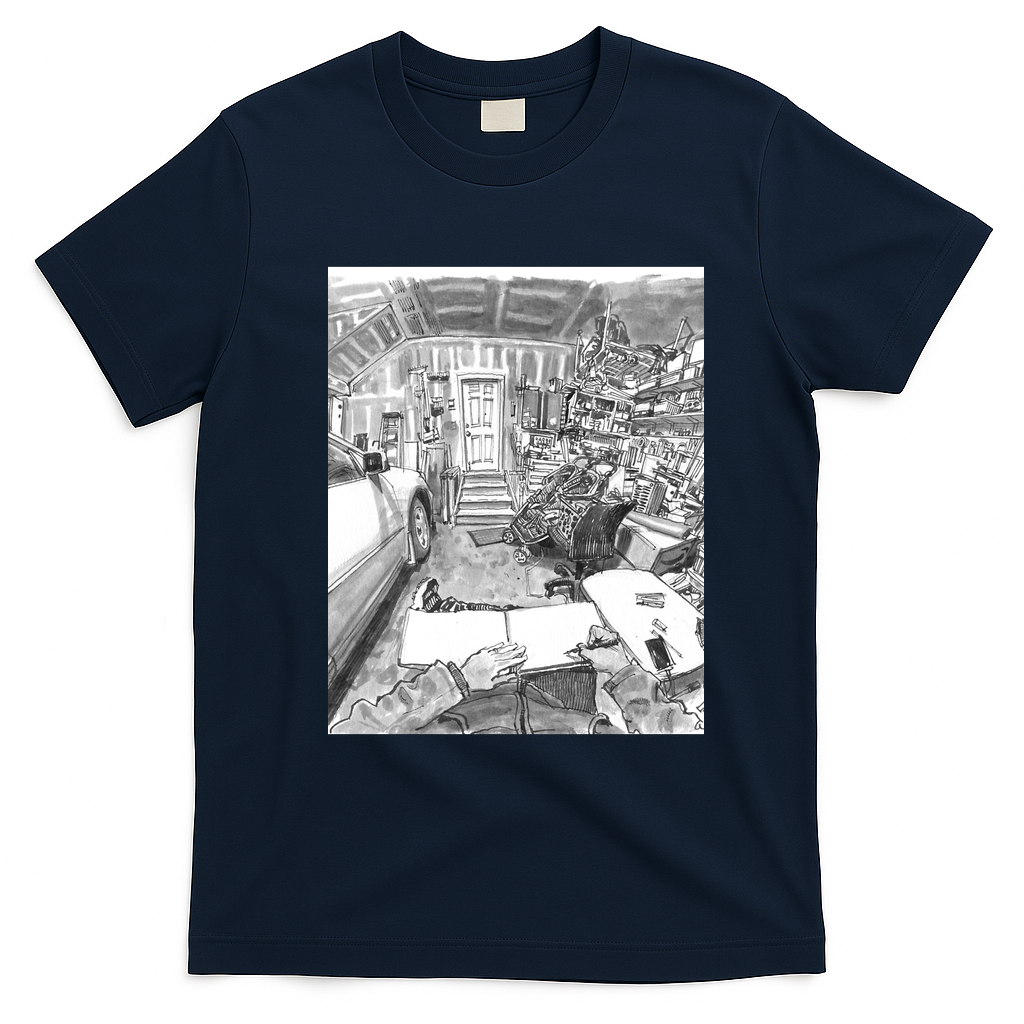 In the Garage Vintage T-Shirt - Navy Blue
