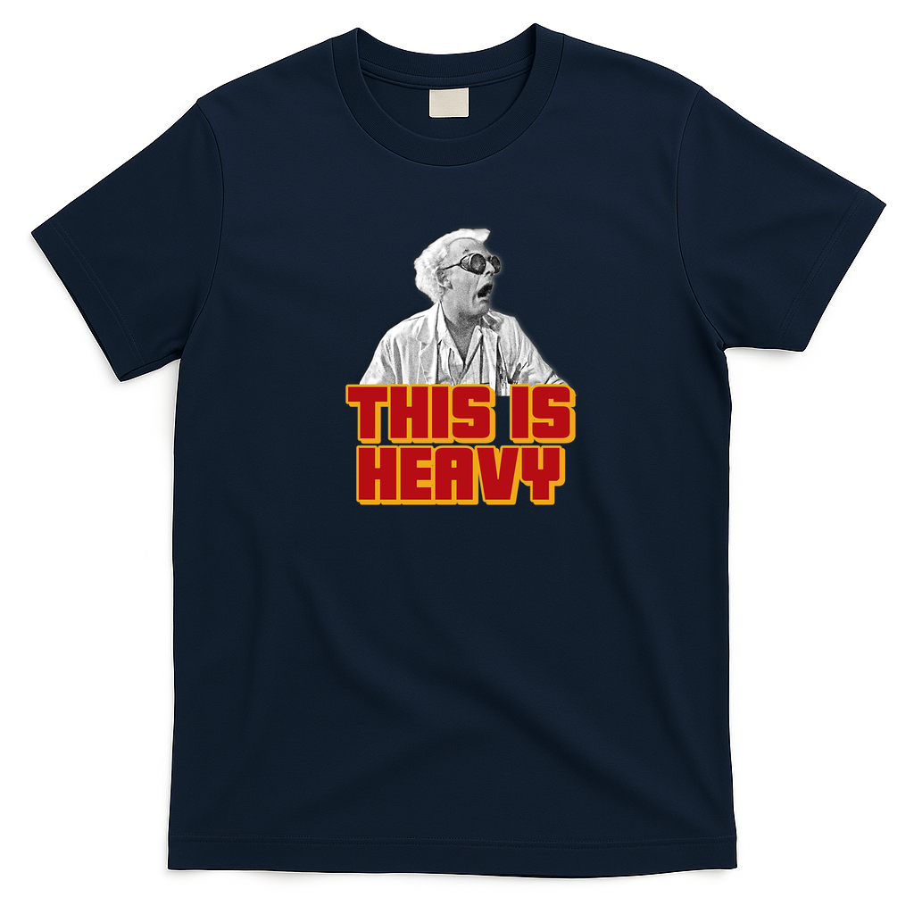 This Is Heavy Doc Brown T-Shirt - Navy Blue