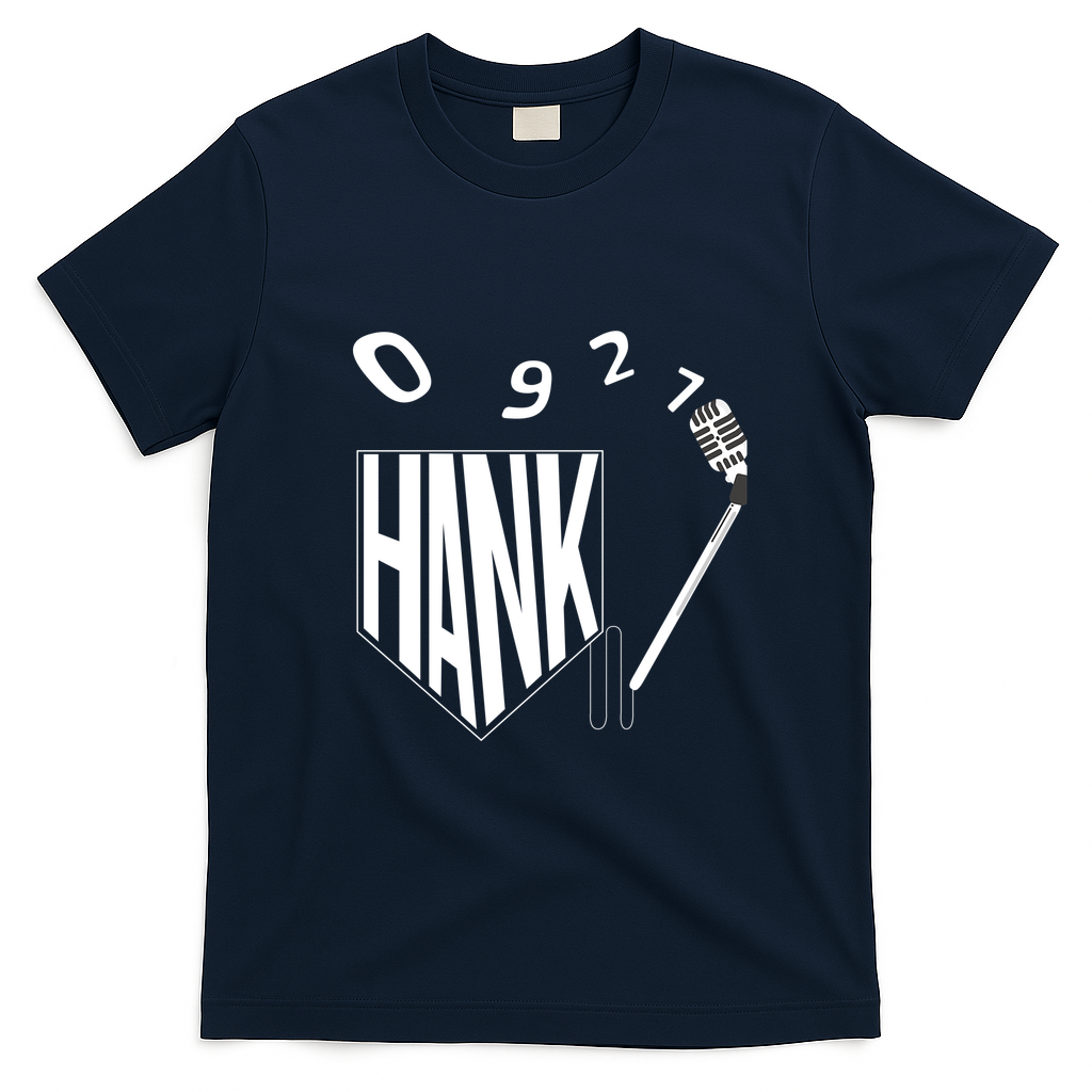 Hank & His Music Retro Graphic Tee - Navy Blue