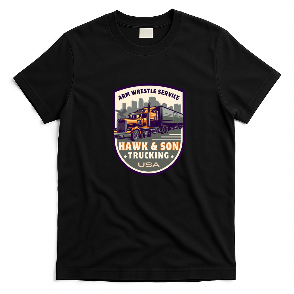 Hawk & Son Trucking USA T-Shirt - Black