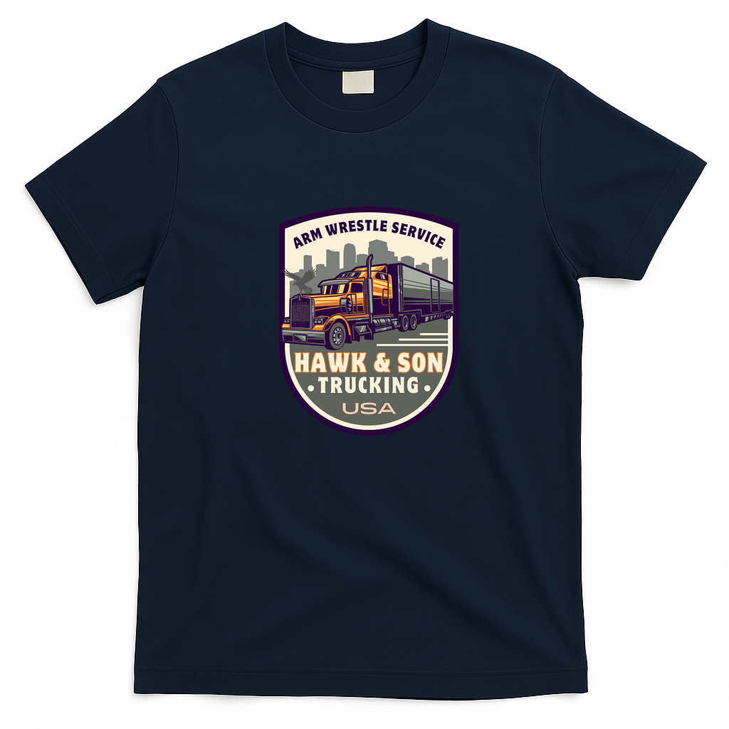 Hawk & Son Trucking USA T-Shirt - Navy Blue
