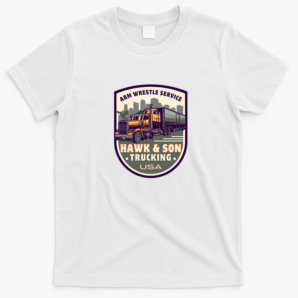 Hawk & Son Trucking USA T-Shirt - White