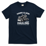 Hawk & Son Hauling Trucking Company Vintage T-Shirt - Navy Blue