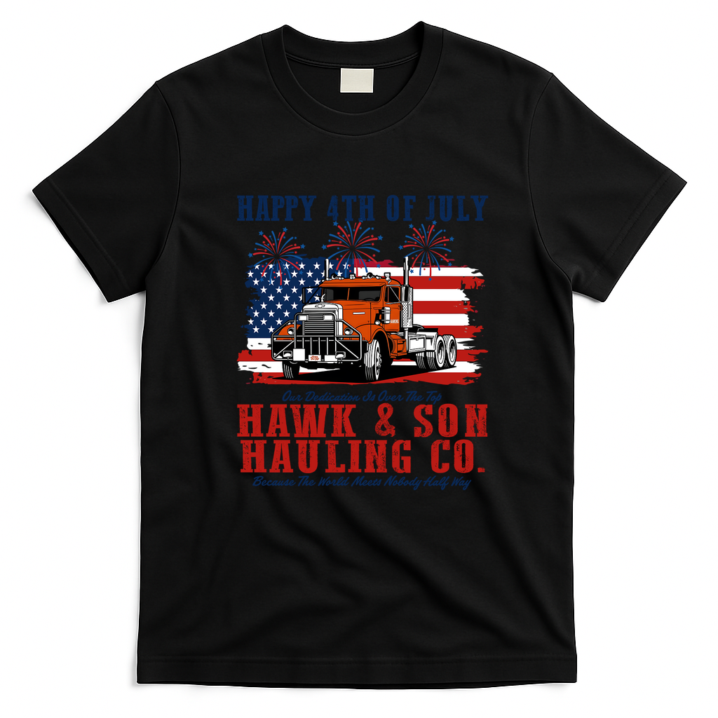 Hawk & Son Patriotic 4th of July T-Shirt - Black