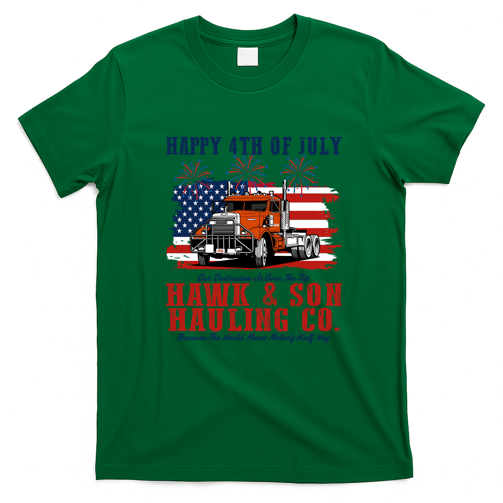 Hawk & Son Patriotic 4th of July T-Shirt - Irish Green