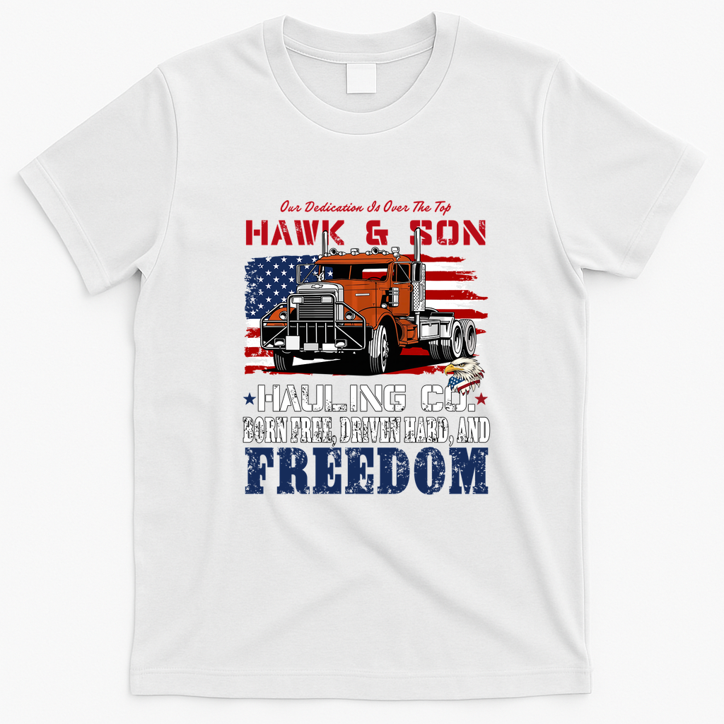 Over the Top 4th of July Trucker T-Shirt - White