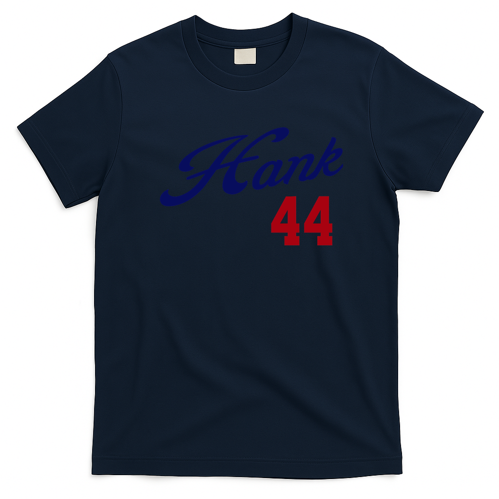 Hank 44 Retro Graphic Tee - Navy Blue