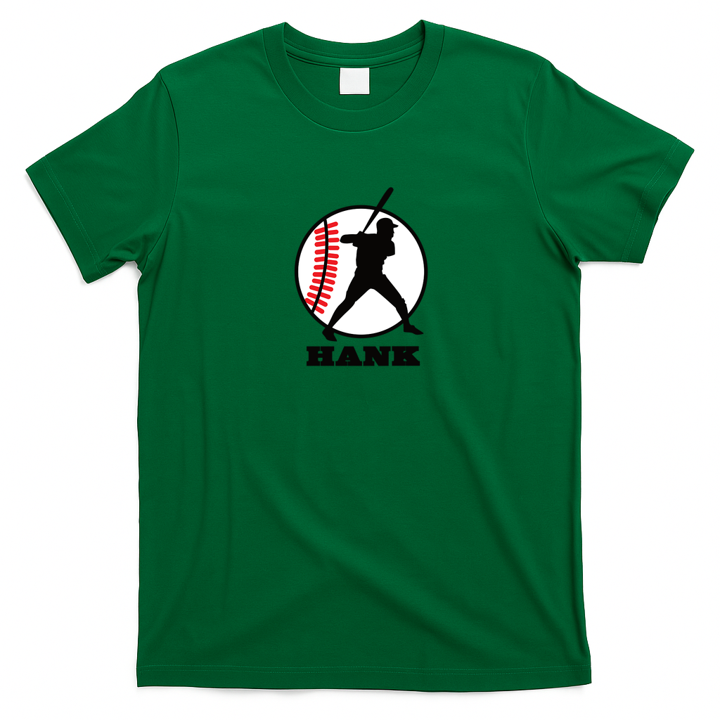 Hank Baseball Retro Graphic Tee - Irish Green
