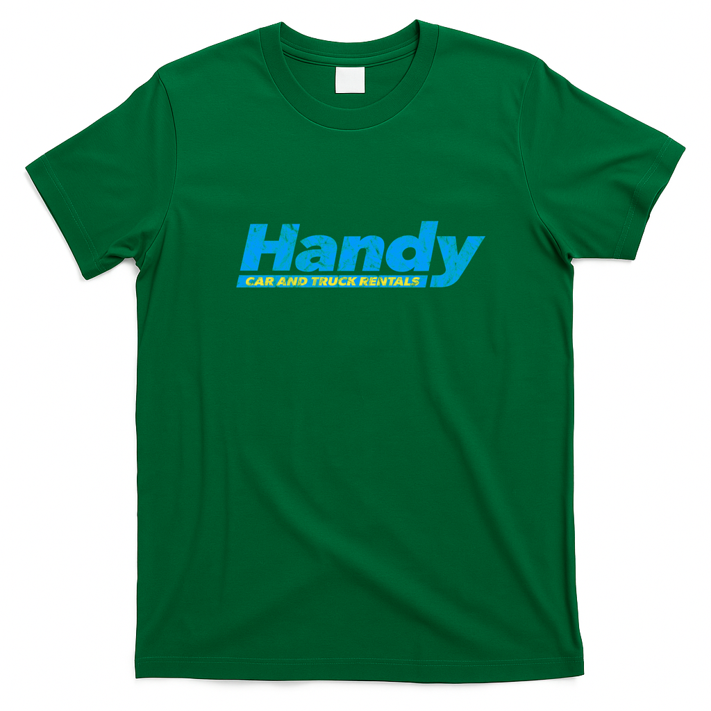 Handy Car and Truck Rental (worn) Graphic T-Shirt - Irish Green