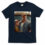 Husband Dad Trucker Legend Graphic T-Shirt - Navy Blue