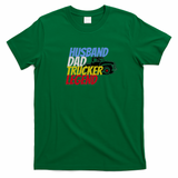 Husband Dad Trucker Legend Bold Logo Tee - Irish Green