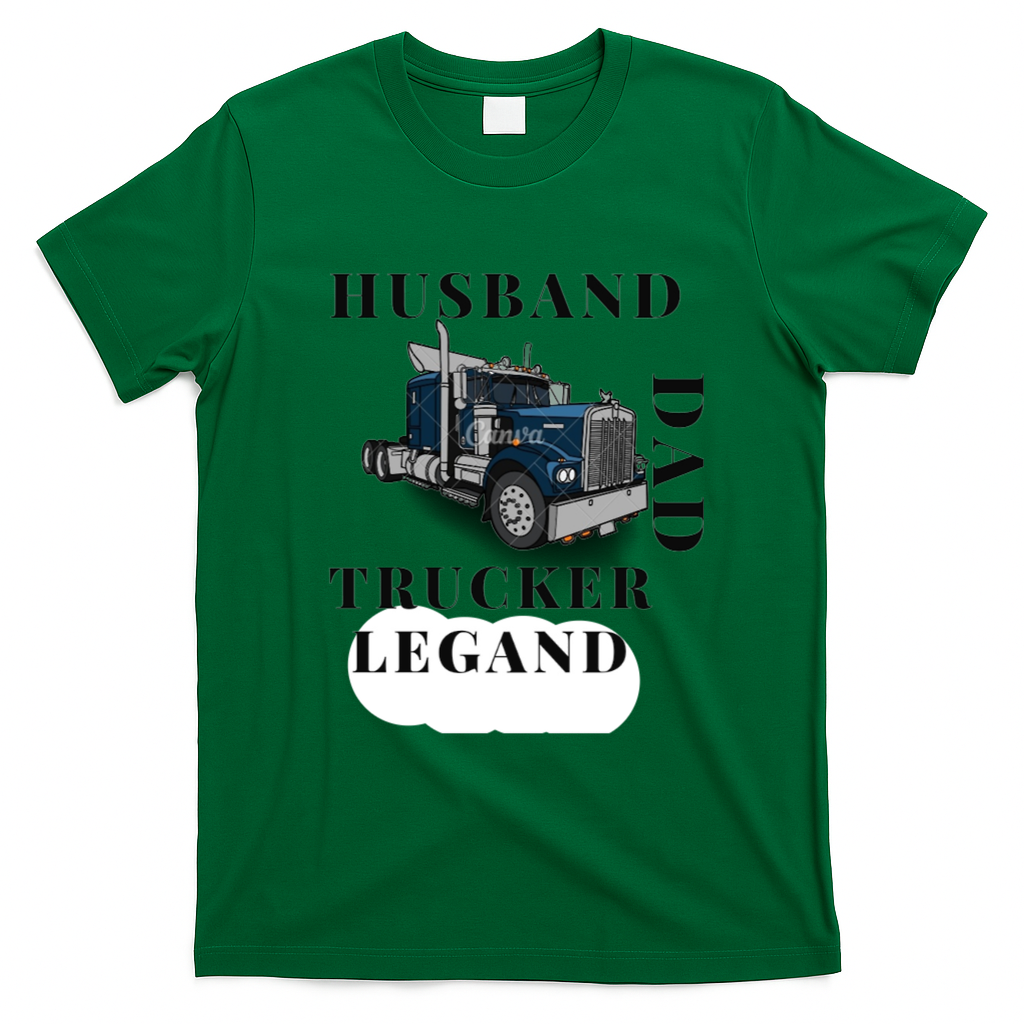 Husband Dad Trucker Legend Classic Tee - Irish Green