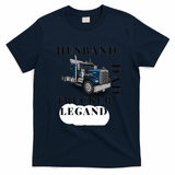 Husband Dad Trucker Legend Classic Tee - Navy Blue