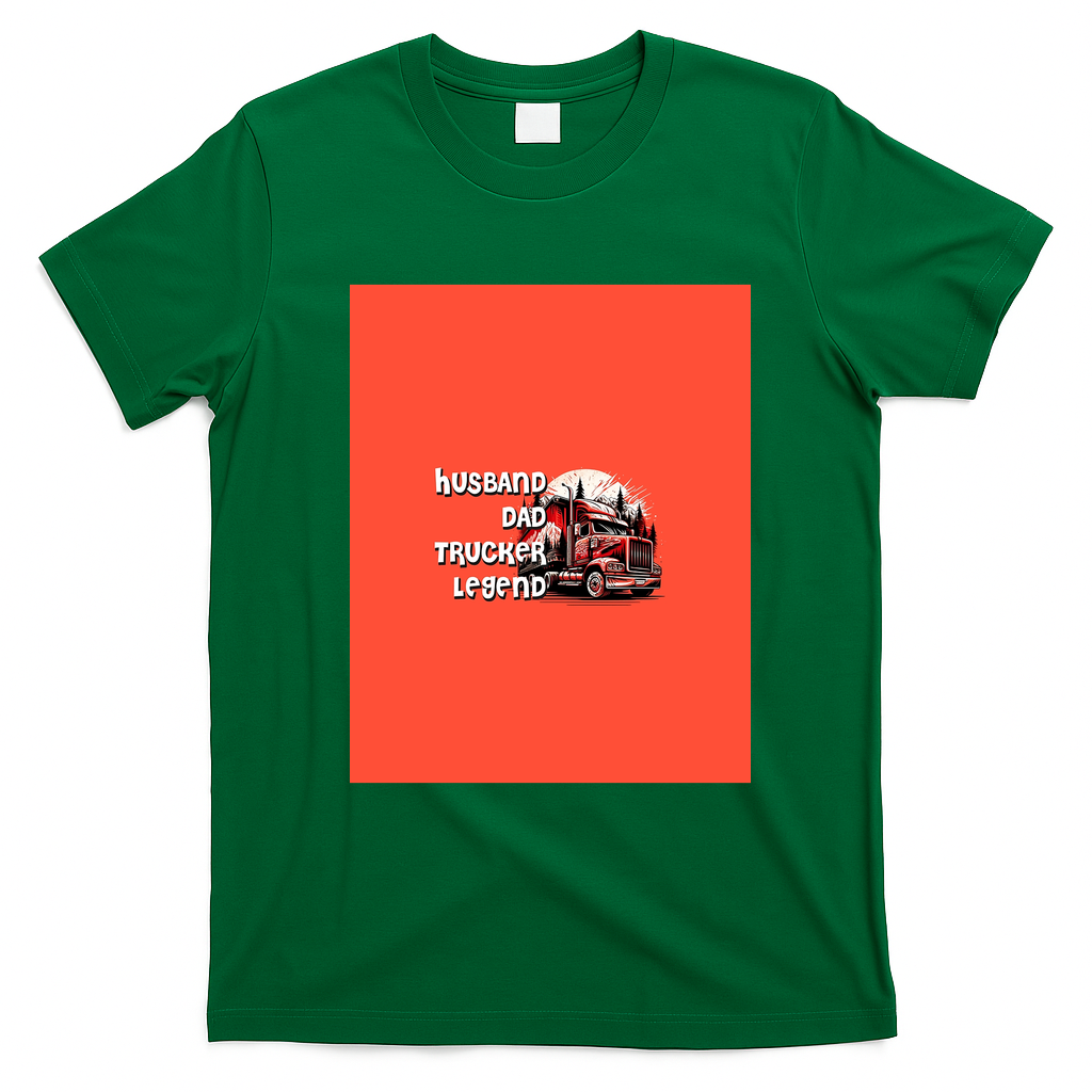 Husband Dad Trucker Legend No. 7 Tee - Irish Green
