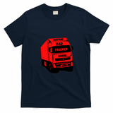 Husband Dad Trucker Legend Retro Graphic Tee - Navy Blue