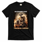 Husband Dad Trucker Legend Vintage T-Shirt - Black