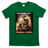 Husband Dad Trucker Legend Vintage T-Shirt - Irish Green