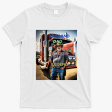 Husband Dad Trucker Legend Classic Logo T-Shirt No. 15 - White