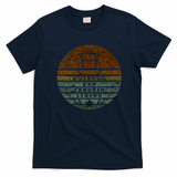 Husband Dad Trucker Legend Retro Graphic Tee No. 14 - Navy Blue
