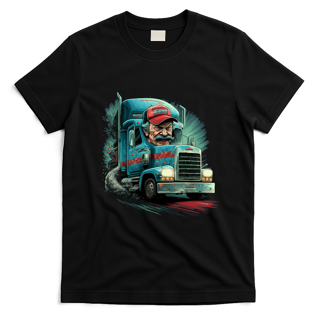 Husband Dad Trucker Legend T-Shirt - Black