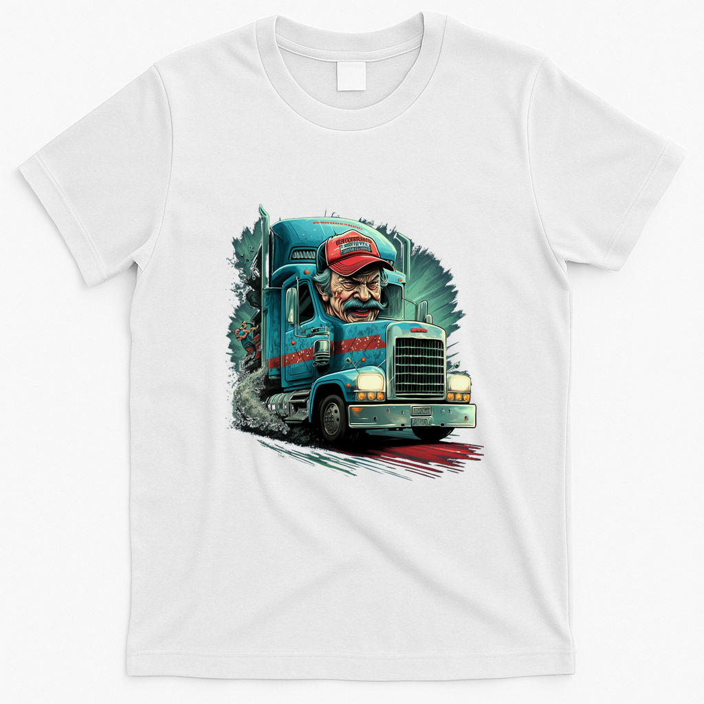 Husband Dad Trucker Legend T-Shirt - White