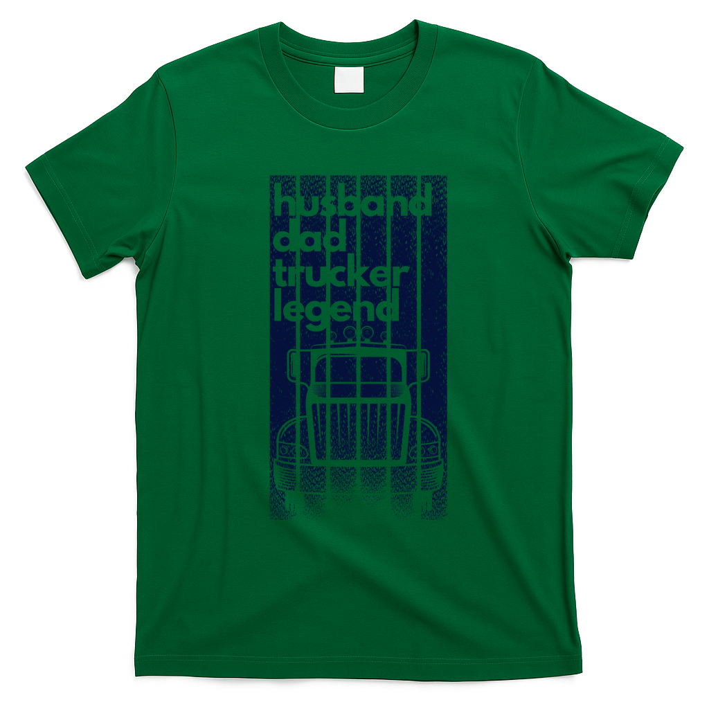 Husband Dad Trucker Legend Graphic T-Shirt No. 11 - Irish Green