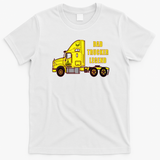 Husband Dad Trucker Legend Yellow Rig Tee - White
