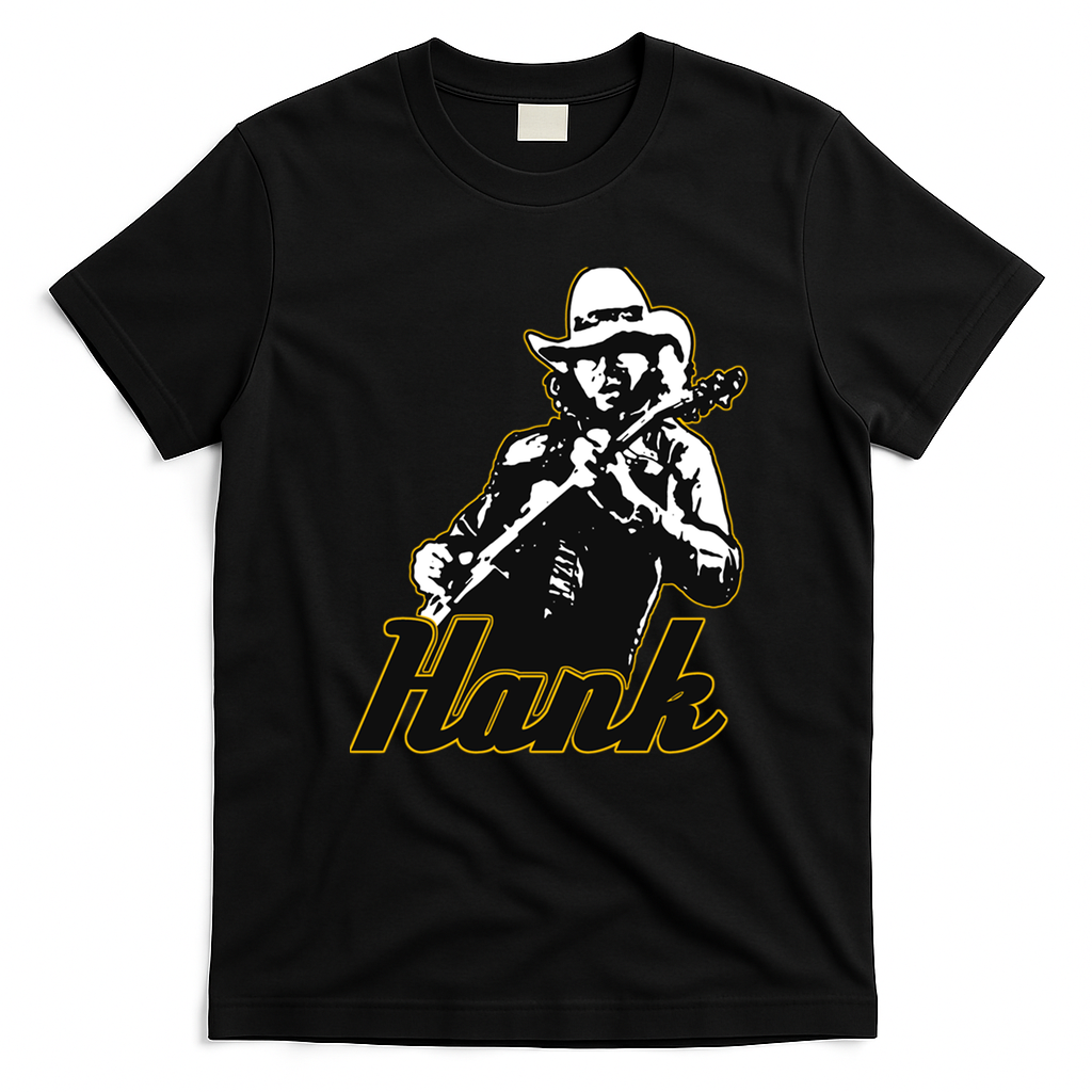Hank Essential Retro Graphic Tee - Black