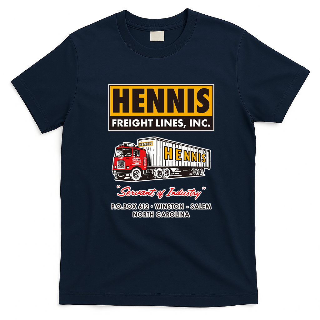 Hennis Freight Lines Vintage T-Shirt - Navy Blue