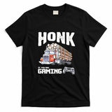 Honk If You Are Gaming Trucker T-Shirt - Black