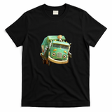 Hello! Garbageman Hank and Trash Truck Graphic T-Shirt - Black