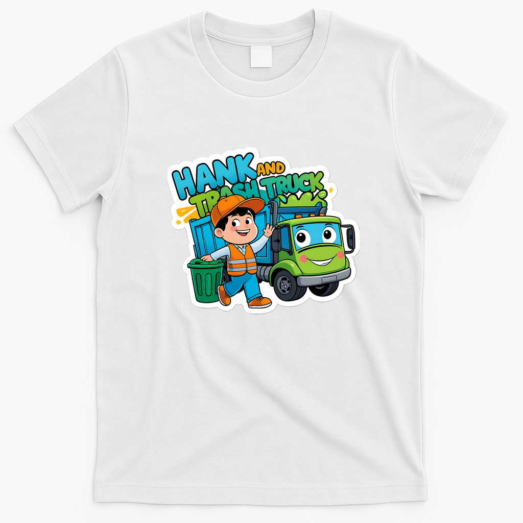 Hank and the Garbage Truck T-Shirt - White