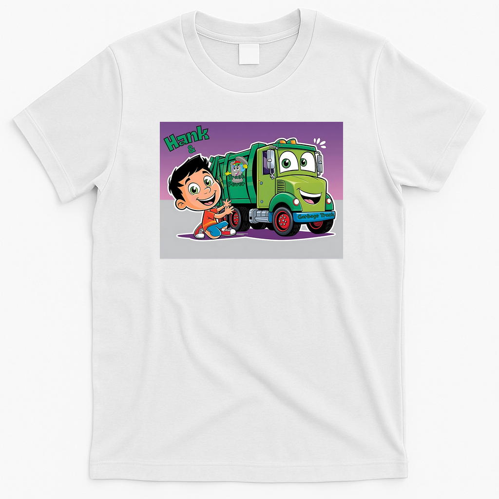 Hank and Garbage Truck Graphic T-Shirt - White