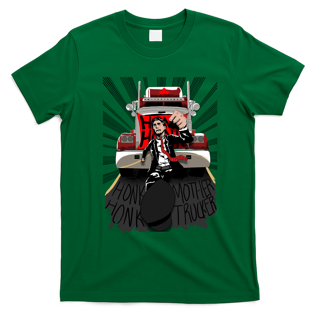 Honk Honk, Mother Trucker Graphic T-Shirt - Irish Green