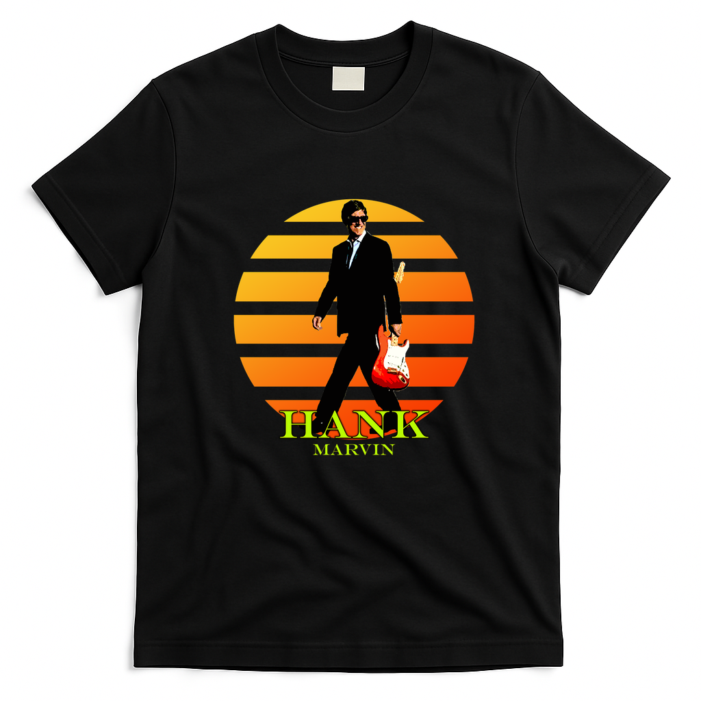 Hank Musician Retro Graphic Tee - Black