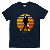 Hank Musician Retro Graphic Tee - Navy Blue