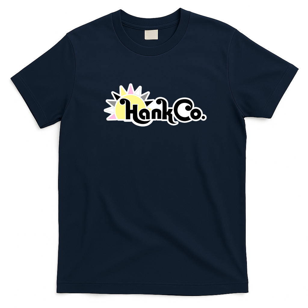 Hank Co. Pride No. 9 Retro Graphic Tee - Navy Blue