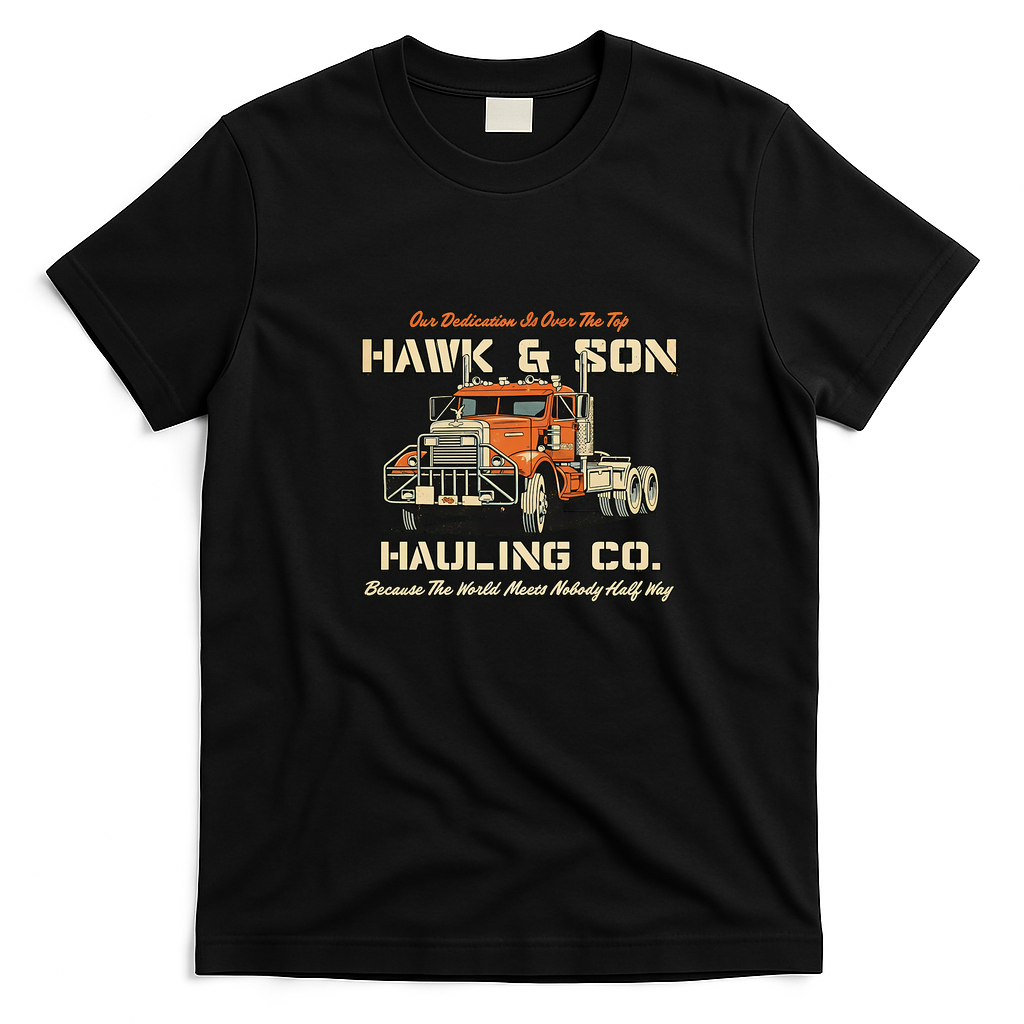 Hawk & Son Hauling Company Big Rig Pride Vintage T-Shirt - Black